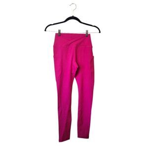 Never Broken Women's Bright Pink Crossover Leggings Size S NWT